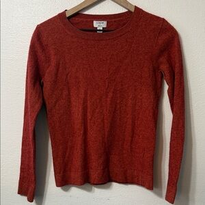 J. Crew Red Orange Teddie Sweater